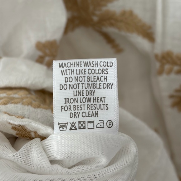 Impressions Boutique Palm Tree Embroidered Cotton Midi Dress Rope Straps Size M - Picture 12 of 14